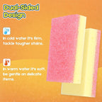 LAUNDRYLUX Scrub Sponge, Dual-Sided Temperature-Responsive Scrubber - Image 3