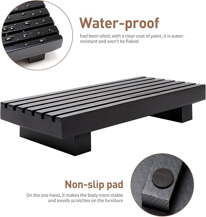 Renawe Small Black Bathroom Decor Tray - Image 5