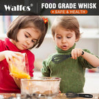 Walfos Whisk 5+7in/12cm+17cm Mini Whisk, Silicone Whisks Non Scratch Heat - Image 7