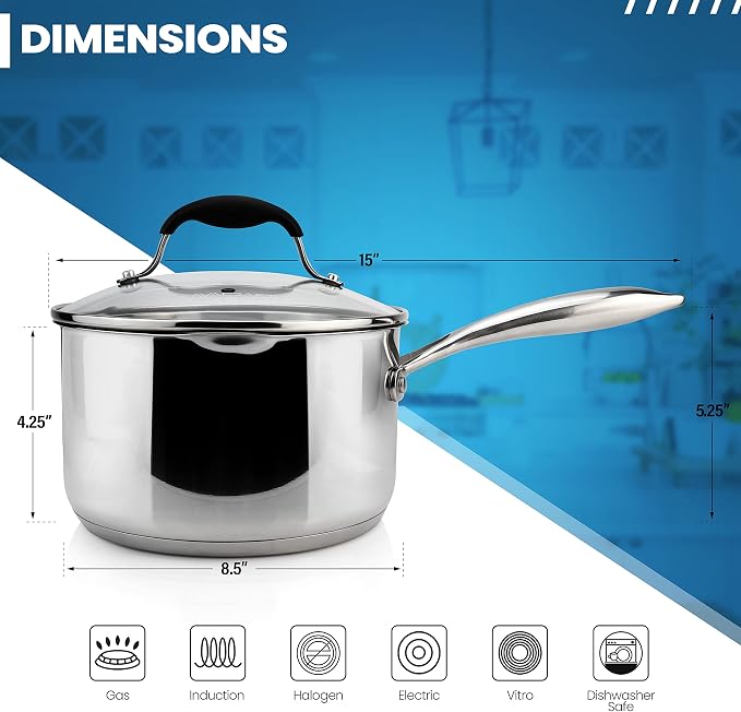 AVACRAFT Stainless Steel Saucepan - Image 2