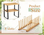 Marsui 4 Pcs Kitchen Organizer Accessories Set Cabinet Organizer Shelf and - Image 2