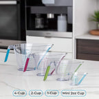 KPKitchen 4-Piece Angled Liquid Measuring Cups Plastic Set - Image 4