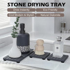3PCS Stone Drying Tray, Stone Soap Tray, Water Absorbing Stones Trays - Image 5
