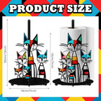 Mid Century Cat Paper Towel Holder Black Metal Paper Towel Holder Retro - Image 2