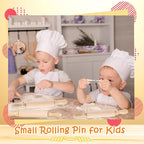 16 Pcs 8 Inch Mini Wooden Rolling Pins Small Wood Rolling Pin Wooden Roller - Image 3