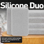 Casanero 12 Pack Silicone Dish Sponges, Heavy Duty Non Scratch Sponges - Image 2