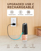 Sangcon Gravity Electric Salt and Pepper Grinder Set RECHARGEABLE Automatic - Image 4
