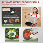 Commercial Spoonula Rubber Spatula Set, High Heat Spatula Spoon 9.5 Inches - Image 3