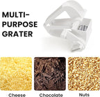 Cheese Grater with Handle, Rotary Cheese Grater, Hard Cheese & Nut Grater - Image 5