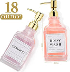 Glass Soap Dispenser with Pump, Countertop Soap and Lotion Dispenser Set of 2 - Image 3