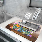 Spring Summer Flowers Dish Drying Mat - Image 5