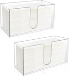 2 Pack Acrylic Paper Towel Holder, Countertop Napkin Dispenser by CDIVEFTN