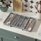 Lifewit Utensil Organizer for Kitchen Drawers, Expandable Cooking Utensil Tray - Image 8