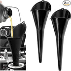 2 PCS Oil Funnel, Plastic Long Neck Multi-Purpose Spill Saver Funnel, Engine by Unknown
