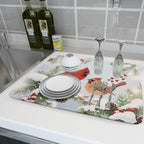 Winter Cardinal Bird Dish Drying Mat - Image 6