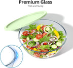 Extra Large Glass Mixing Bowls Clear Glass Salad Cooking Bowls - Image 3