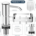 Soap Dispenser for Kitchen Sink, Mecyfaty Under Counter Sink Soap Dispenser Pump - Image 2