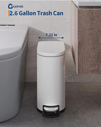 Garvee 13 gal and 2.6 gal Metal Trash Can Combo Set, Rustproof Garbage Can - Image 3