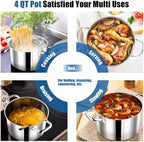 P&P CHEF 4 Quarts Cooking Stock Pot - Image 6