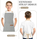 2 Pack Stripes Kids Apron, Kids Cooking Aprons - Image 4