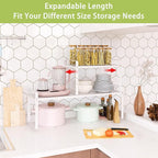 Across-Star Expandable Cabinet Shelf Organizer Rack, Stackable Kitchen Counter - Image 3