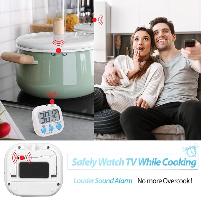 Weewooday 24 Pcs Digital Kitchen Timer Magnetic Timer Bulk On/Off Switch Minute - Image 5