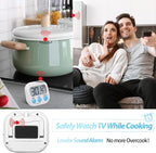 Weewooday 2 Pcs Digital Kitchen Timer Magnetic Timer Bulk On/Off Switch Minute - Image 6
