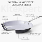 KITEXPERT Non Stick Frying Pans Set, Titanium Ceramic Pan Skillet Set Non Toxic - Image 3