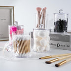 XIPENGKEJI 6 Pack Qtip Holder, Canister Apothecary Jar Set, Bathroom Jars - Image 7