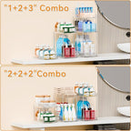 2 Pack 3 Tier Large Pull Out Bathroom Organizers and Storage, 13.8″ Deep - Image 4