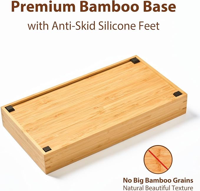 Umilife Bamboo Kitchen Drawer Organizer, 8 Inch Silverware Utensils Tray Holder - Image 4