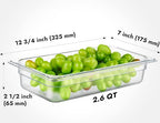 CURTA 6-Pack 1/3 Size 2.5" Deep NSF Polycarbonate Food Pans | Dishwasher & - Image 2