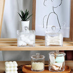 SheeChung 2-Pack Modern Square Acrylic Qtip Holder - Image 6