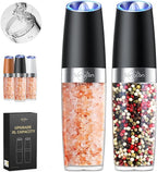 Sangcon Gravity Electric Salt and Pepper Grinder Set Shakers UPGRADED 9OZ XL by Sangcon