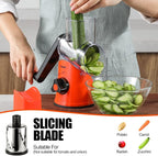 Geedel Rotary Cheese Grater, Kitchen Mandoline Vegetable Slicer - Image 3