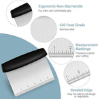 Ecavria Bench Scraper, Premium Stainless Steel Dough Scraper - Image 5