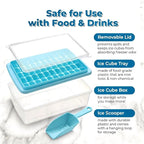 2Pack Ice Cube Tray with Lid and Bin - Image 2