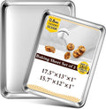Baking Sheet Set of 2, Commercial Grade Stainless Steel Cookie Sheets by Unknown
