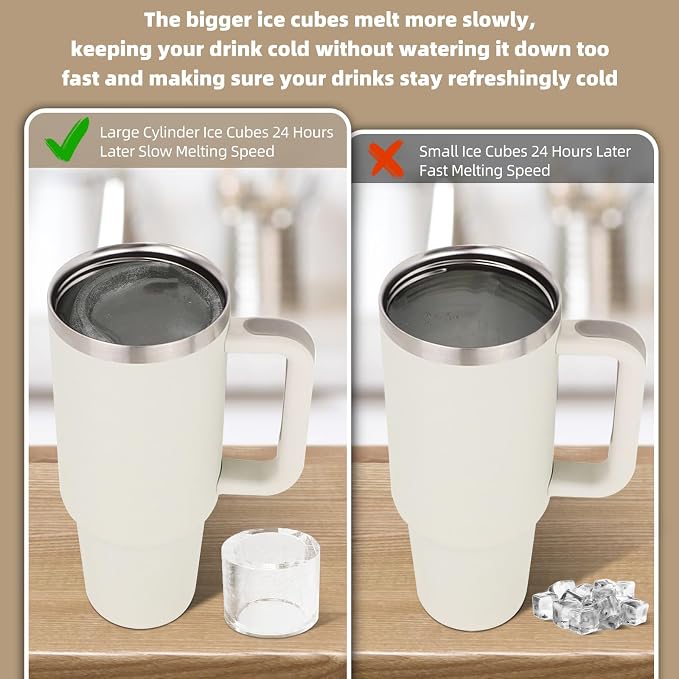 Tcamp Ice Cube Tray for 30 oz Tumbler Cup Ice Mold, Ice Drink - Image 8