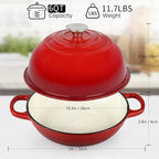 Enameled Cast Iron Bread Oven, Dutch Oven Pot - Image 2