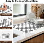 12" x 20" Checkered Dish Drying Mat - Image 7