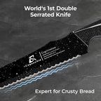 CoquusAid Upgrade Bread Knife for Homemade Bread, World‘s 1st Double Serrated - Image 2