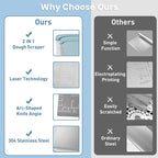 2 IN 1 Upgrade Bench Scraper, Dough Scraper - Image 5