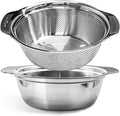 2 PCS Stainless Steel Colander, 3.5 QT 18/8 Stainless Steel Strainer, Colander by WanFluvior