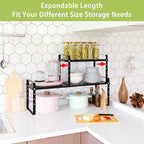 Across-Star Expandable Cabinet Shelf Organizer Rack, Stackable Kitchen - Image 3