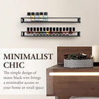MyGift 16 Inch Wall Mounted Black Metal Nail Polish and Essential Oil Display - Image 4