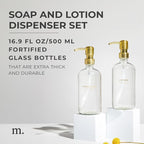 MaisoNovo Soap Dispenser 2-Piece Set | 16.9oz Clear Bottles - Image 2