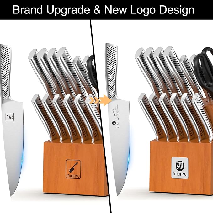 imarku 14-Piece Knife Set, Japanese Stainless Steel Knives Set - Image 7