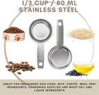 1/3 Cup Stainless Steel Measuring Cup | Sturdy Metal 80 ml | 80 cc | 3 oz | - Image 2