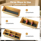Kitchen Utensil Holder for Counter Extra Large Bamboo Wooden Utensil Organizer - Image 4